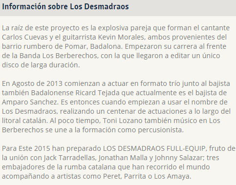 Biografía desmadrados