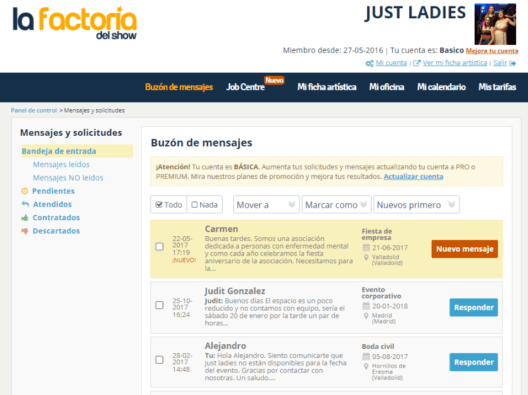 contratar artistas