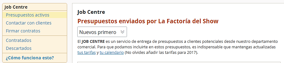 contratación online de artistas