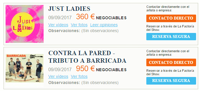 contratar artistas