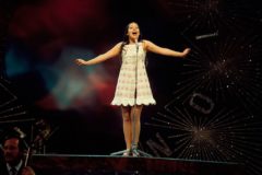 Massiel interpreta el La, la, la en Eurovisión, 1968