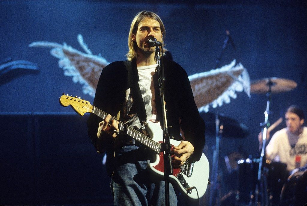Kurt Cobain durante la gira de In Utero con Nirvana (Kevin Mazur)