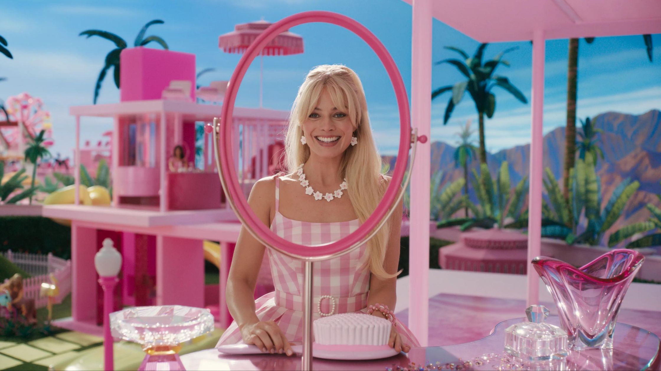 Glitter bar para una fiesta temática de Barbie