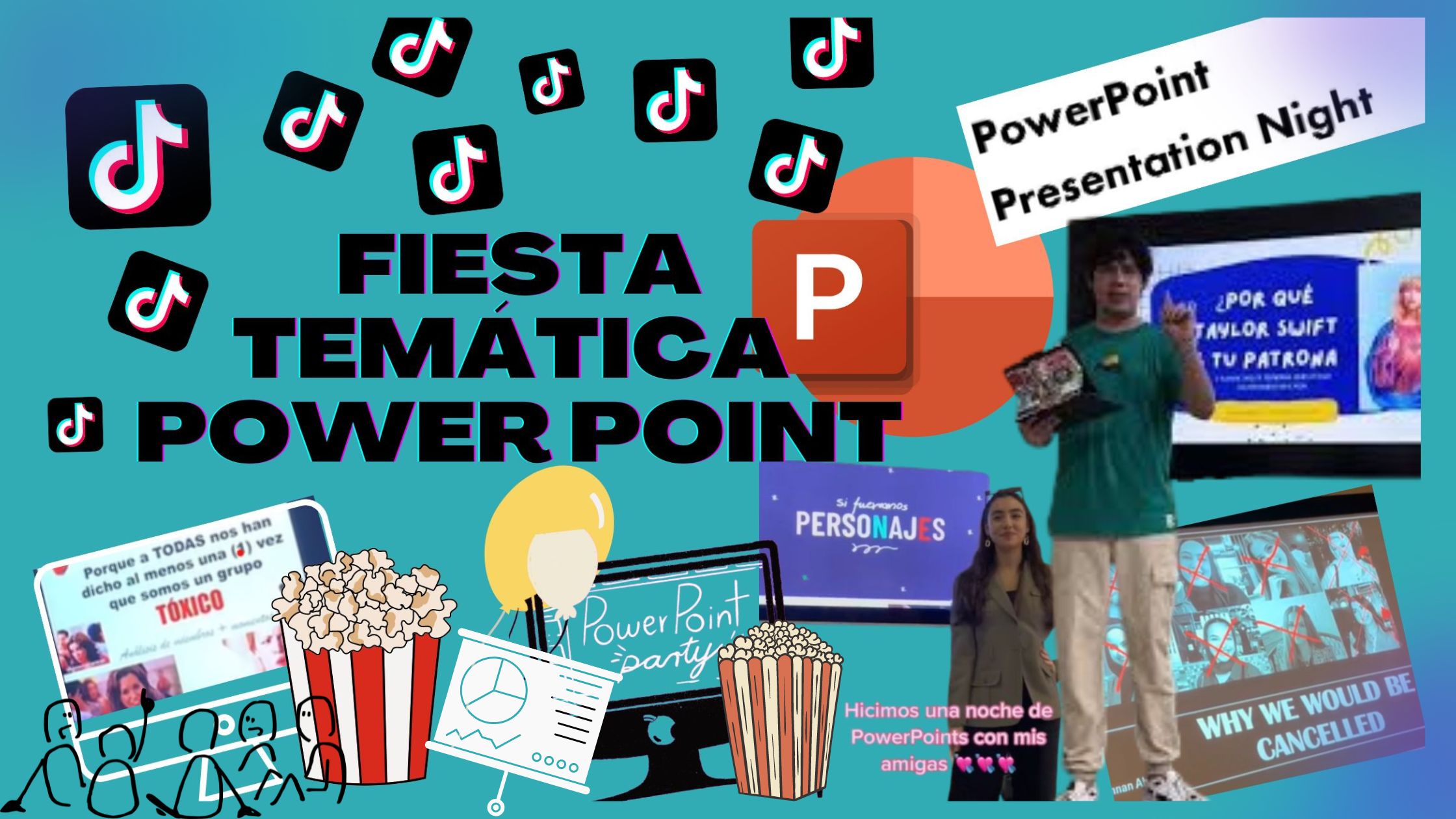 La fiesta temática Power Point es una de las más virales de TikTok